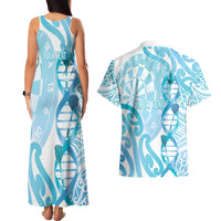 Personalised New Zealand Darts Couples Matching Tank Maxi Dress and Hawaiian Shirt Aotearoa Maori Its In My DNA White LT14 - Polynesian Pride