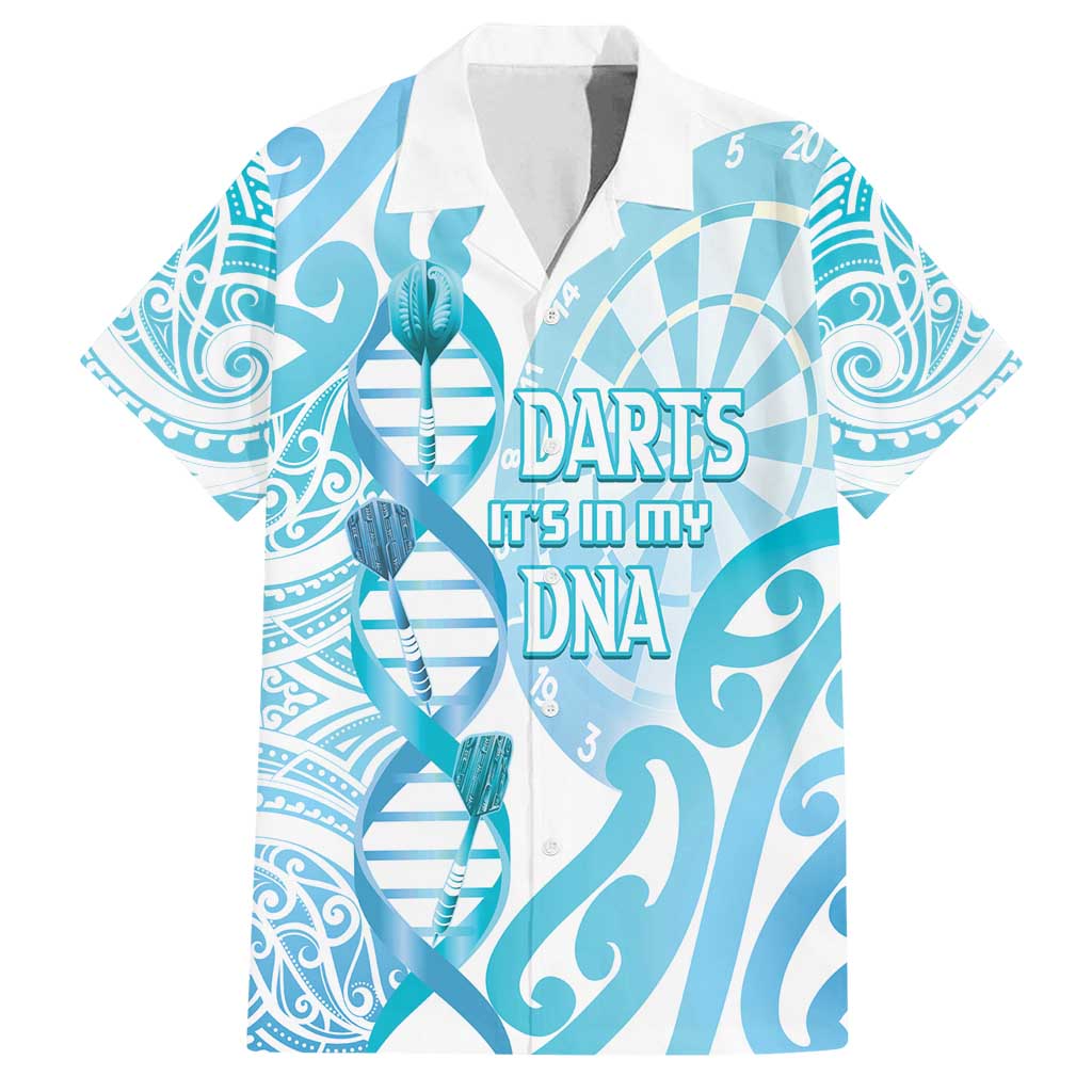 Personalised New Zealand Darts Family Matching Long Sleeve Bodycon Dress and Hawaiian Shirt Aotearoa Maori Its In My DNA White LT14 Dad's Shirt - Short Sleeve White - Polynesian Pride