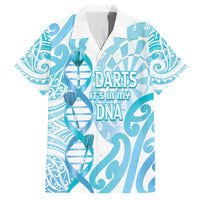 Personalised New Zealand Darts Family Matching Off The Shoulder Long Sleeve Dress and Hawaiian Shirt Aotearoa Maori Its In My DNA White - Polynesian Pride
