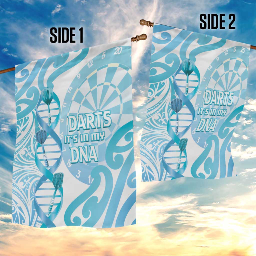 New Zealand Darts Garden Flag Aotearoa Maori Its In My DNA White - Polynesian Pride