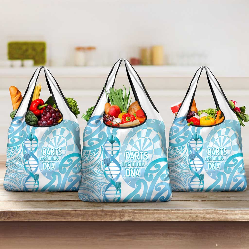 New Zealand Darts Grocery Bag Aotearoa Maori Its In My DNA White - Polynesian Pride