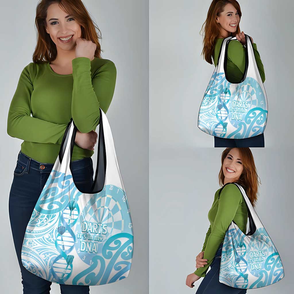 New Zealand Darts Grocery Bag Aotearoa Maori Its In My DNA White - Polynesian Pride