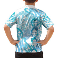 Personalised New Zealand Darts Kid Hawaiian Shirt Aotearoa Maori Its In My DNA White - Polynesian Pride