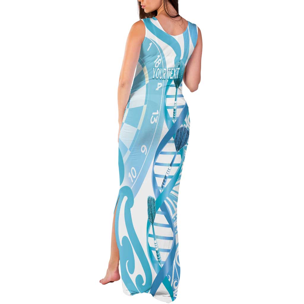 Personalised New Zealand Darts Tank Maxi Dress Aotearoa Maori Its In My DNA White - Polynesian Pride