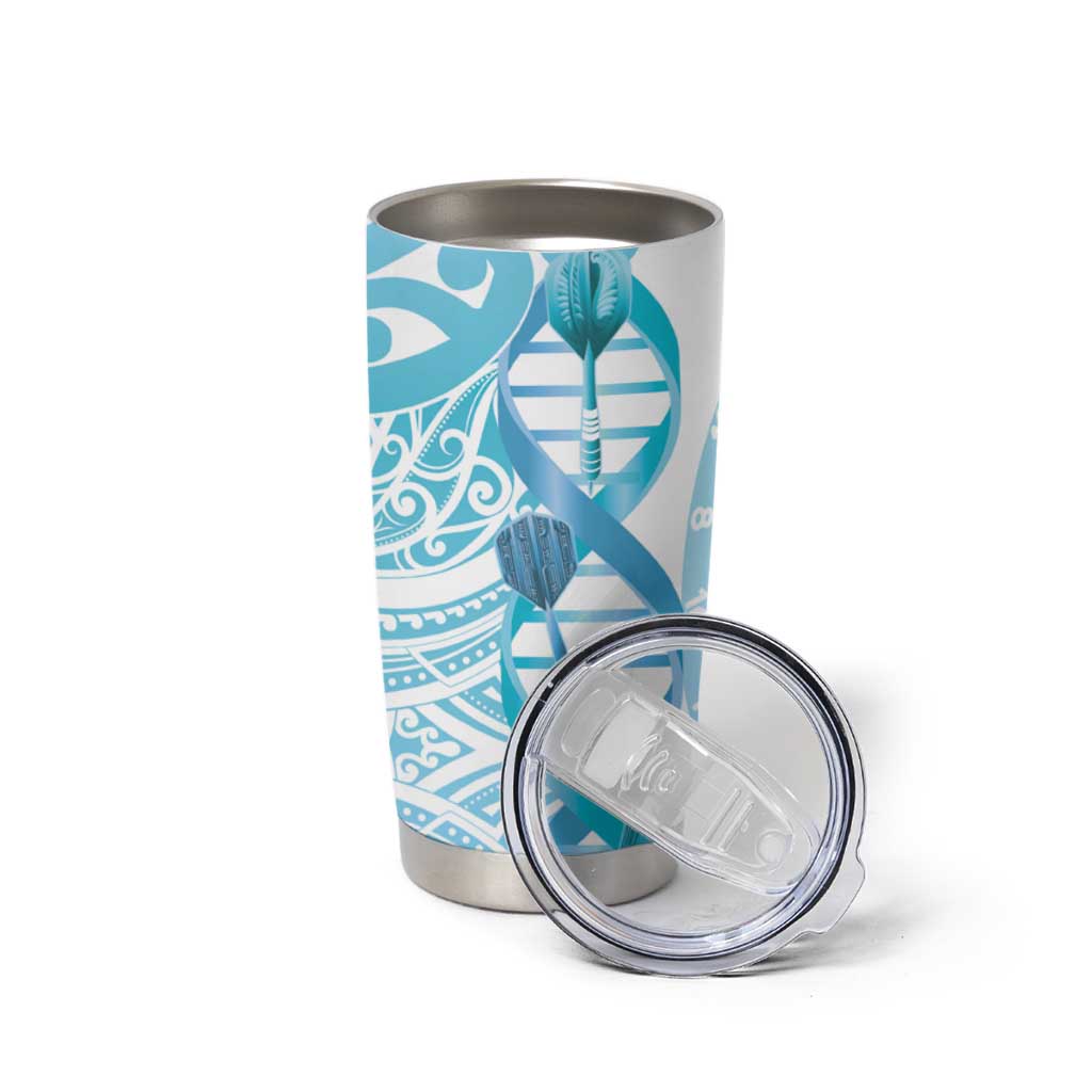 New Zealand Darts Tumbler Cup Aotearoa Maori Its In My DNA White - Polynesian Pride