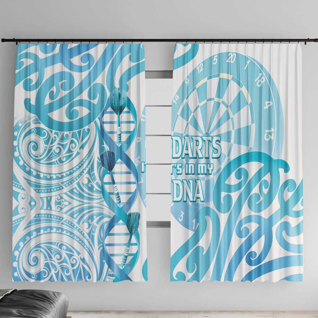 New Zealand Darts Window Curtain Aotearoa Maori Its In My DNA White - Polynesian Pride