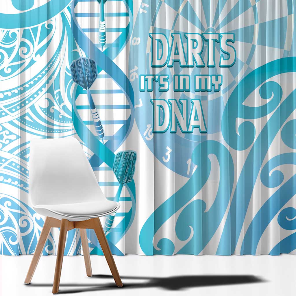 New Zealand Darts Window Curtain Aotearoa Maori Its In My DNA White - Polynesian Pride