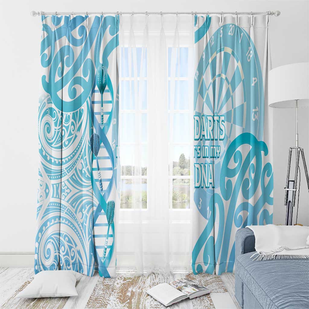 New Zealand Darts Window Curtain Aotearoa Maori Its In My DNA White - Polynesian Pride