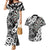 Personalised New Zealand Darts Couples Matching Mermaid Dress and Hawaiian Shirt Aotearoa Maori Its In My DNA Black - Polynesian Pride