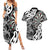 Personalised New Zealand Darts Couples Matching Summer Maxi Dress and Hawaiian Shirt Aotearoa Maori Its In My DNA Black - Polynesian Pride