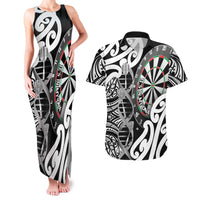 Personalised New Zealand Darts Couples Matching Tank Maxi Dress and Hawaiian Shirt Aotearoa Maori Its In My DNA Black LT14 Black - Polynesian Pride