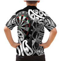 Personalised New Zealand Darts Family Matching Mermaid Dress and Hawaiian Shirt Aotearoa Maori Its In My DNA Black LT14 - Polynesian Pride