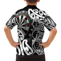 Personalised New Zealand Darts Family Matching Puletasi and Hawaiian Shirt Aotearoa Maori Its In My DNA Black LT14 - Polynesian Pride