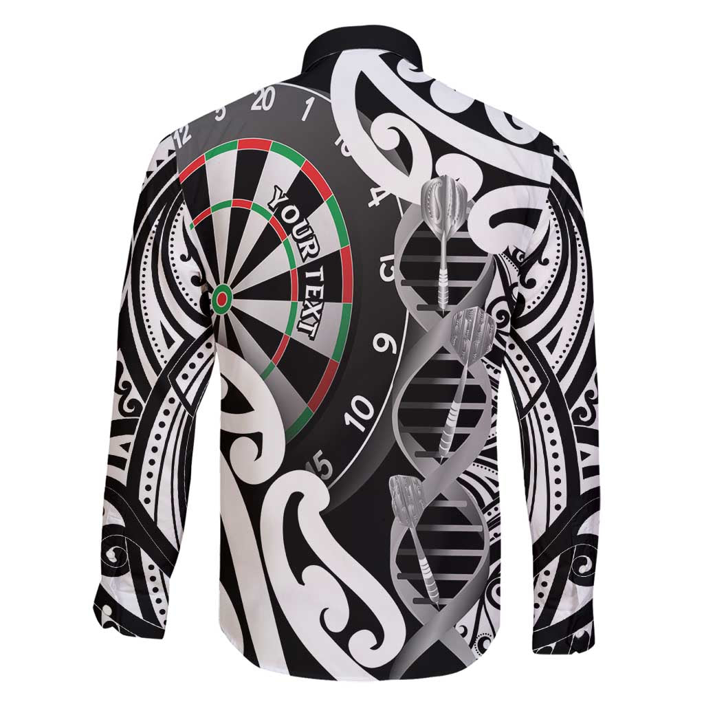 Personalised New Zealand Darts Family Matching Puletasi and Hawaiian Shirt Aotearoa Maori Its In My DNA Black LT14 - Polynesian Pride