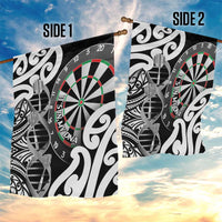 New Zealand Darts Garden Flag Aotearoa Maori Its In My DNA Black - Polynesian Pride