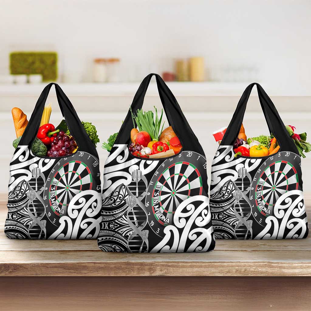 New Zealand Darts Grocery Bag Aotearoa Maori Its In My DNA Black - Polynesian Pride