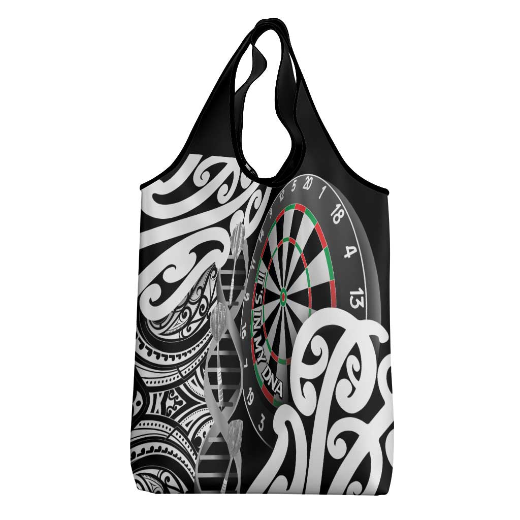 New Zealand Darts Grocery Bag Aotearoa Maori Its In My DNA Black - Polynesian Pride