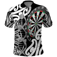 Personalised New Zealand Darts Polo Shirt Aotearoa Maori Its In My DNA Black - Polynesian Pride