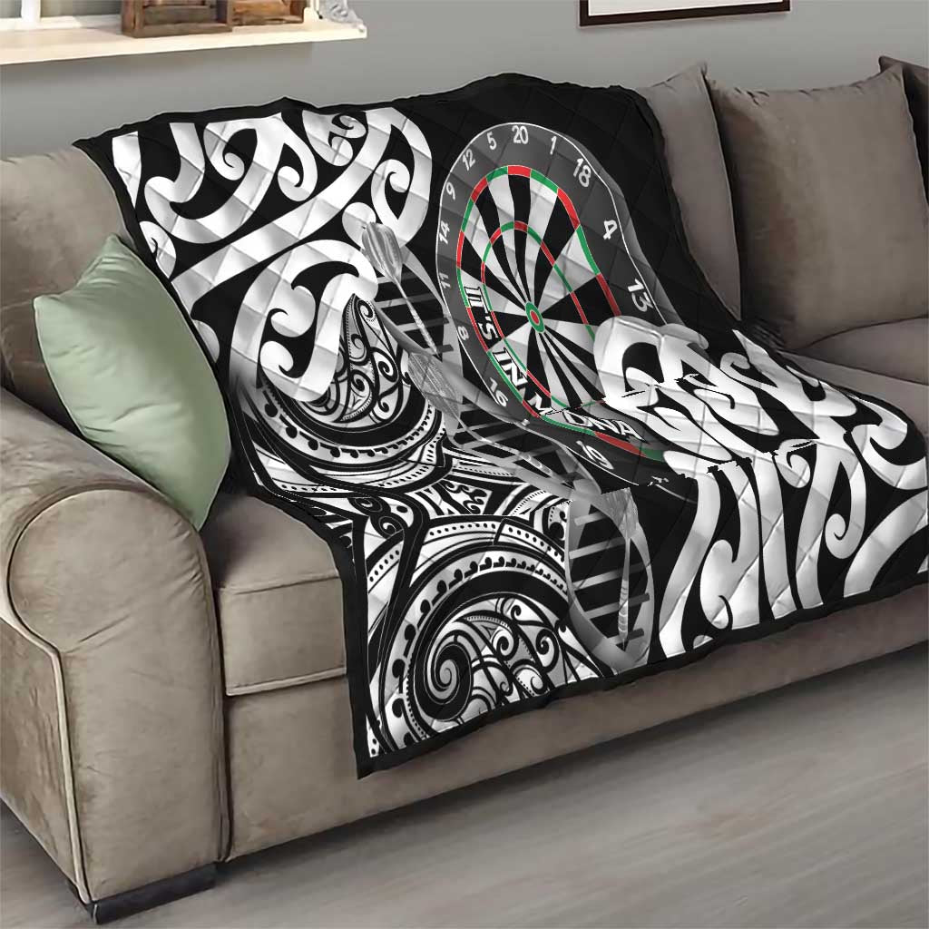 New Zealand Darts Quilt Aotearoa Maori Its In My DNA Black - Polynesian Pride