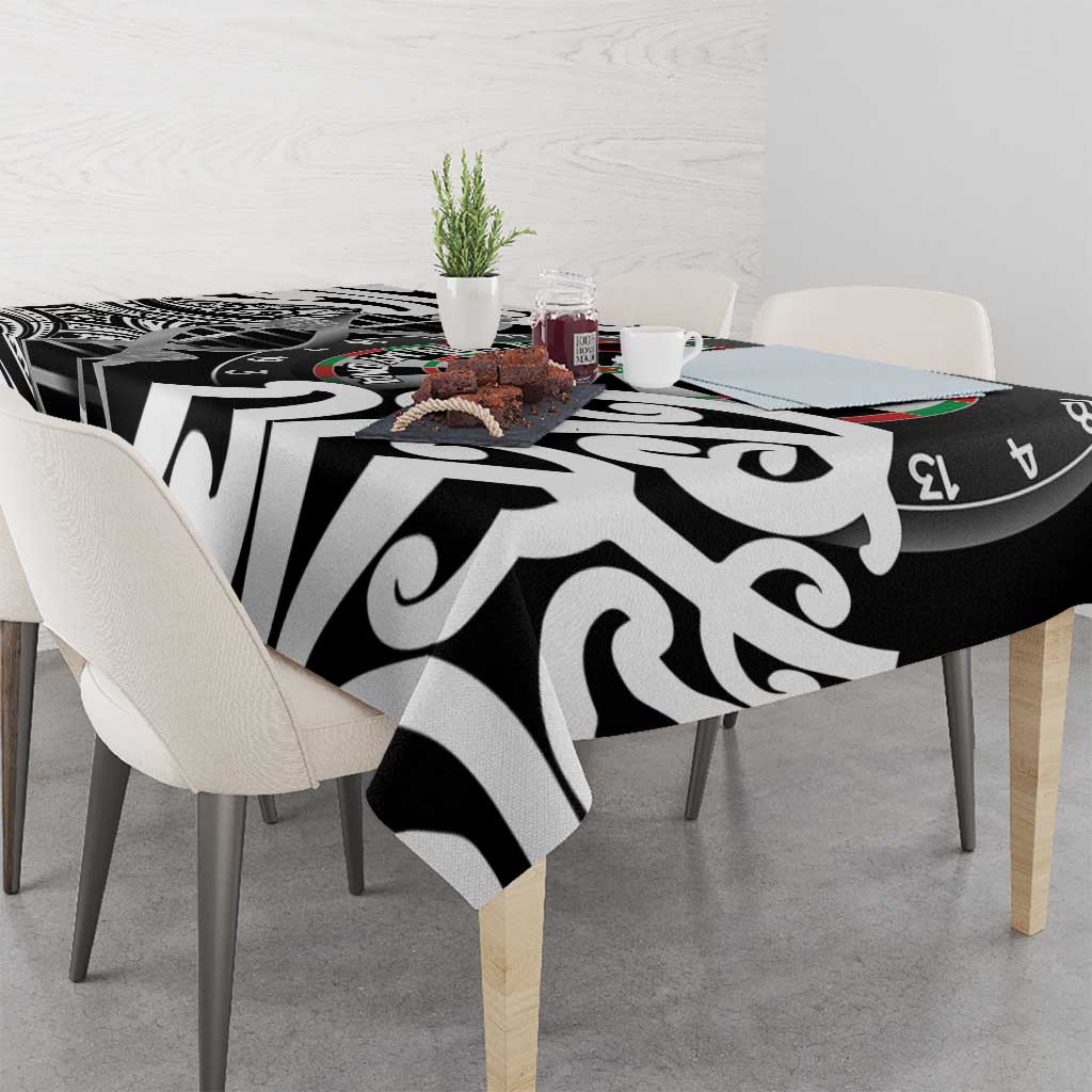 New Zealand Darts Tablecloth Aotearoa Maori Its In My DNA Black - Polynesian Pride