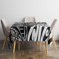 New Zealand Darts Tablecloth Aotearoa Maori Its In My DNA Black - Polynesian Pride
