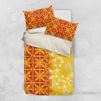 Kahili Quilt Hawaii Bedding Set Tropical Flower Seamless Half Style