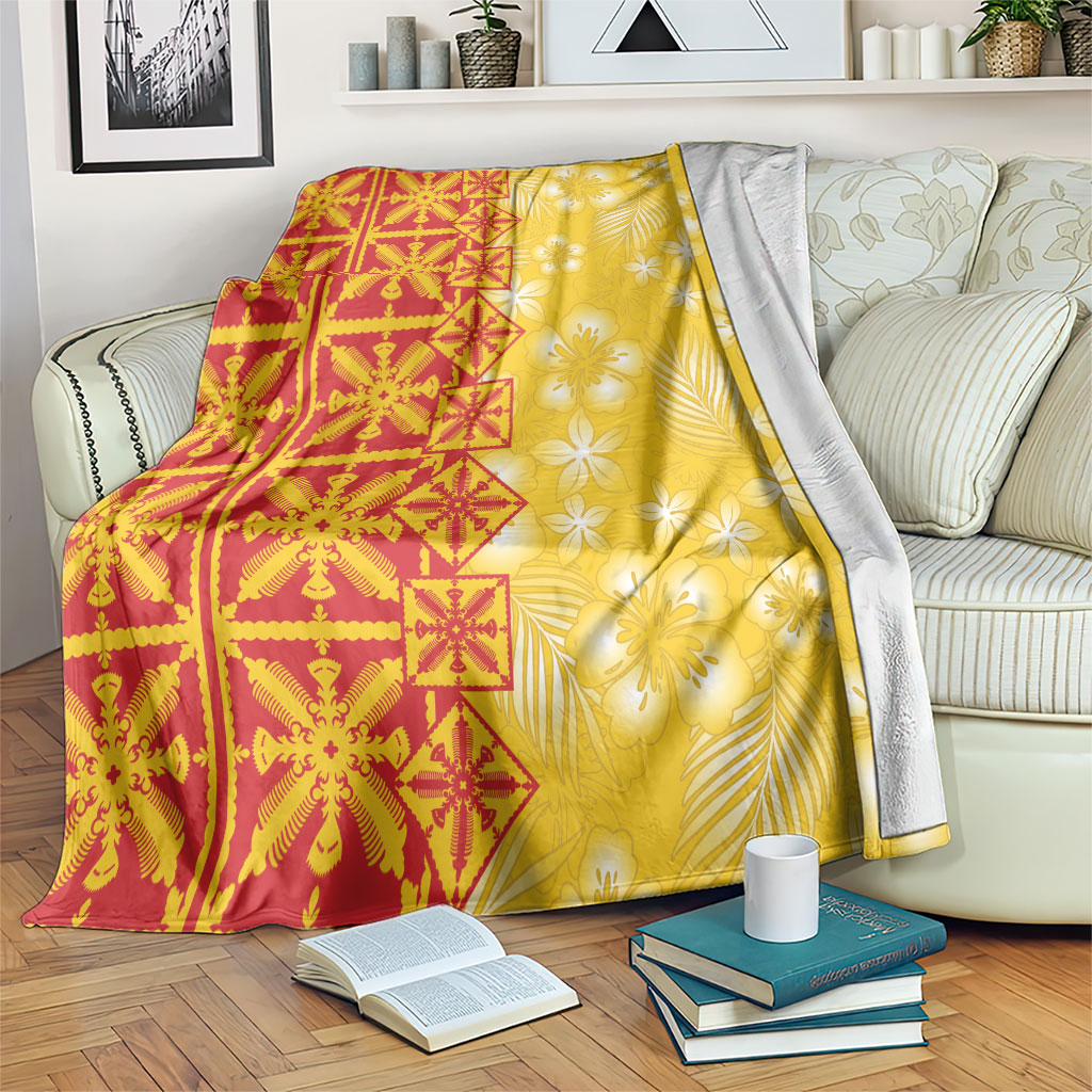 Kahili Quilt Hawaii Blanket Tropical Flower Seamless Half Style