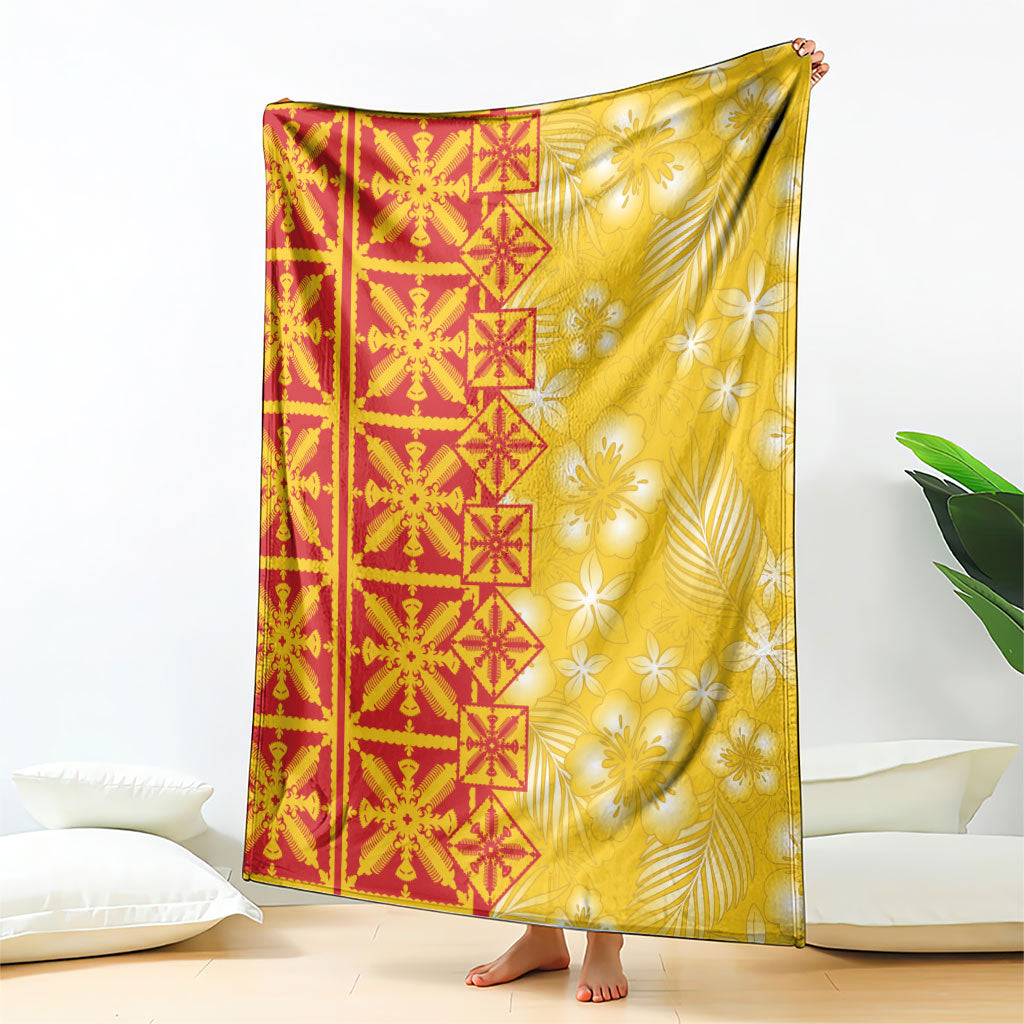 Kahili Quilt Hawaii Blanket Tropical Flower Seamless Half Style