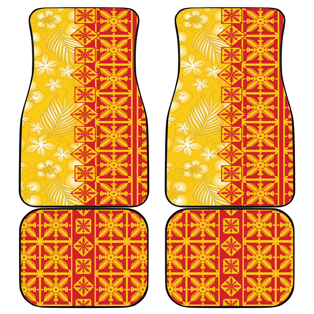Kahili Quilt Hawaii Car Mats Tropical Flower Seamless Half Style