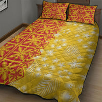 Kahili Quilt Hawaii Quilt Bed Set Tropical Flower Seamless Half Style