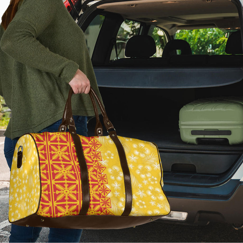 Kahili Quilt Hawaii Travel Bag Tropical Flower Seamless Half Style