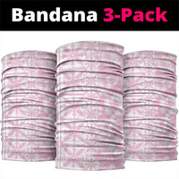 Pastel Pink Kahili Quilt Hawaii Neck Gaiter Tropical Flower Seamless Half Style