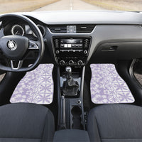 Pastel Purple Kahili Quilt Hawaii Car Mats Tropical Flower Seamless Half Style
