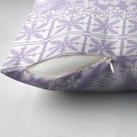 Pastel Purple Kahili Quilt Hawaii Pillow Cover Tropical Flower Seamless Half Style