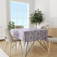 Pastel Purple Kahili Quilt Hawaii Tablecloth Tropical Flower Seamless Half Style