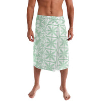 Pastel Green Kahili Quilt Hawaii Lavalava Tropical Flower Seamless Half Style