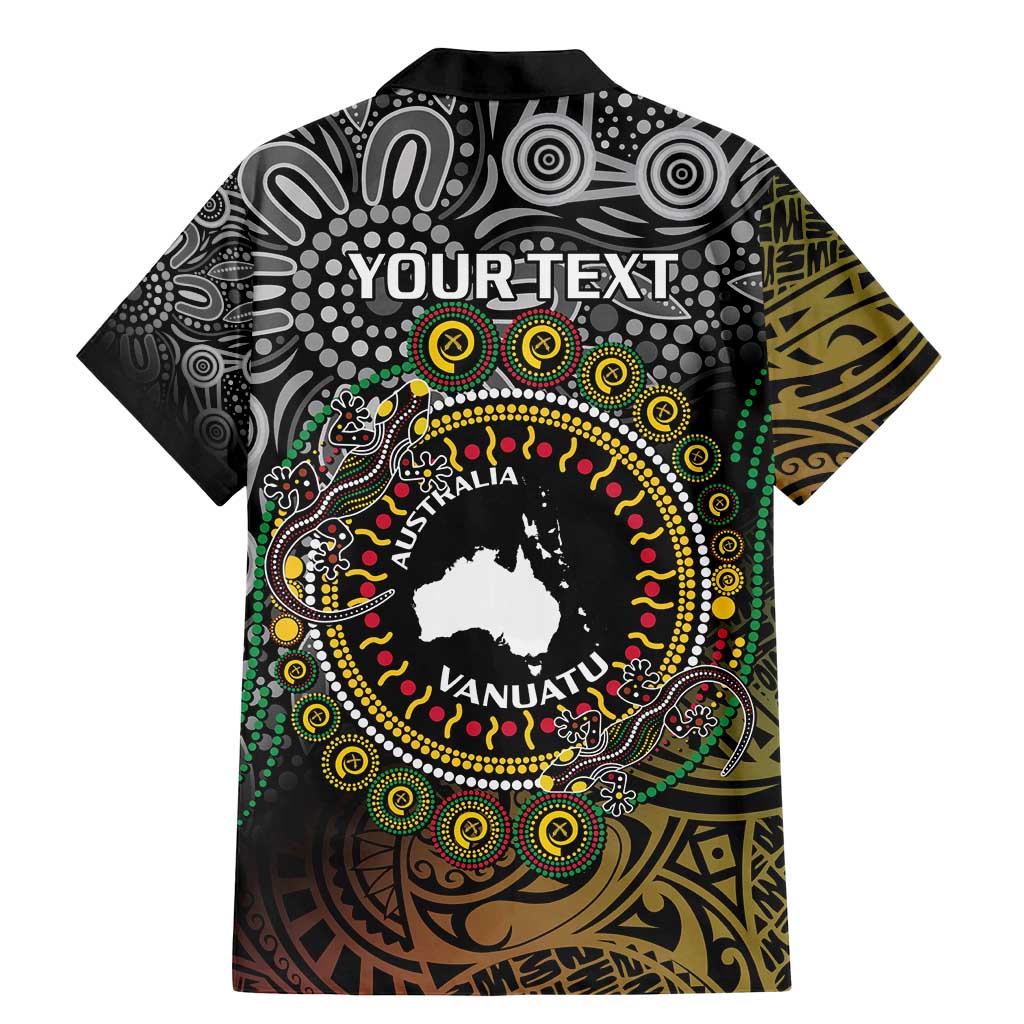 Personalised Australia And Vanuatu Family Matching Mermaid Dress and Hawaiian Shirt Aboriginal Lizard Polynesia Ni-Van Pig Tusk LT14 - Polynesian Pride