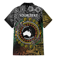 Personalised Australia And Vanuatu Family Matching Mermaid Dress and Hawaiian Shirt Aboriginal Lizard Polynesia Ni-Van Pig Tusk LT14 - Polynesian Pride