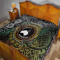 Personalised Australia And Vanuatu Quilt Aboriginal Lizard Polynesia Ni-Van Pig Tusk LT14 - Polynesian Pride