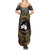 Personalised Australia And Vanuatu Summer Maxi Dress Aboriginal Lizard Polynesia Ni-Van Pig Tusk