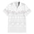 Tokelau White Sunday Hawaiian Shirt Polynesian Pattern Gardenia Thunbergia