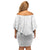 American Samoa White Sunday Family Matching Off Shoulder Short Dress and Hawaiian Shirt Lotu Tamaiti Plumeria With Samoan Pattern