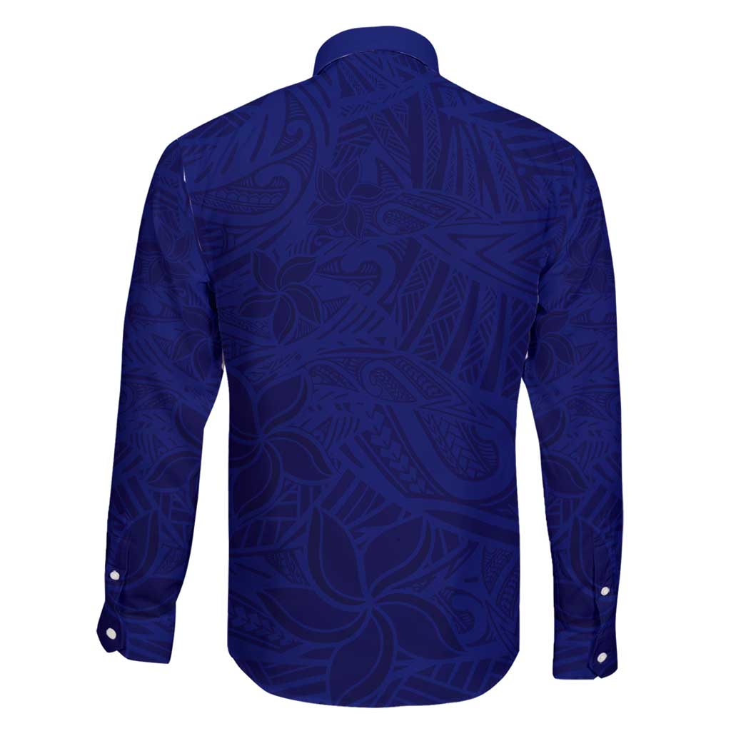 Blue Polynesia Family Matching Mermaid Dress and Hawaiian Shirt Polynesian Pattern Mix Plumeria