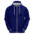 Blue Polynesia Zip Hoodie Polynesian Pattern Mix Plumeria