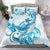 Blue Hawaii Humpback Whale Bedding Set Polynesian Tribal Ocean Vibes