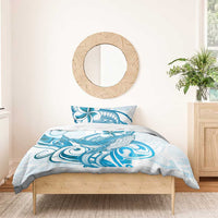Blue Hawaii Humpback Whale Bedding Set Polynesian Tribal Ocean Vibes