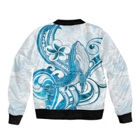 Blue Hawaii Humpback Whale Bomber Jacket Polynesian Tribal Ocean Vibes LT14 - Polynesian Pride
