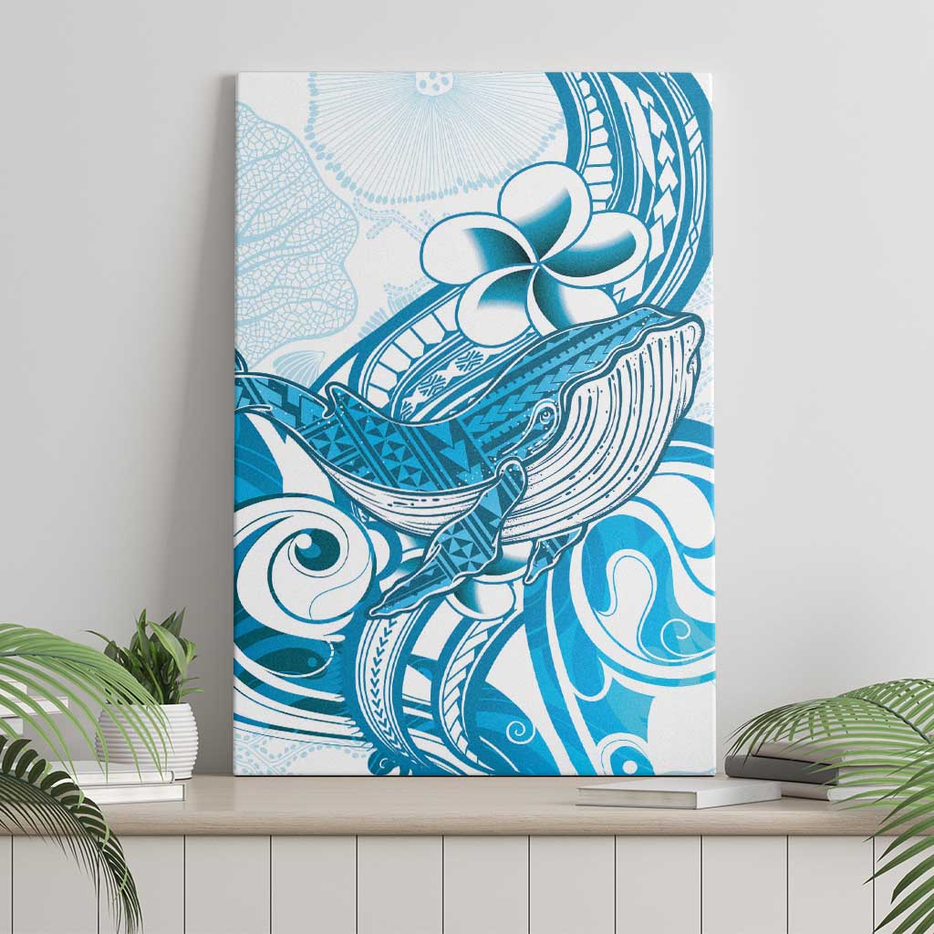 Blue Hawaii Humpback Whale Canvas Wall Art Polynesian Tribal Ocean Vibes