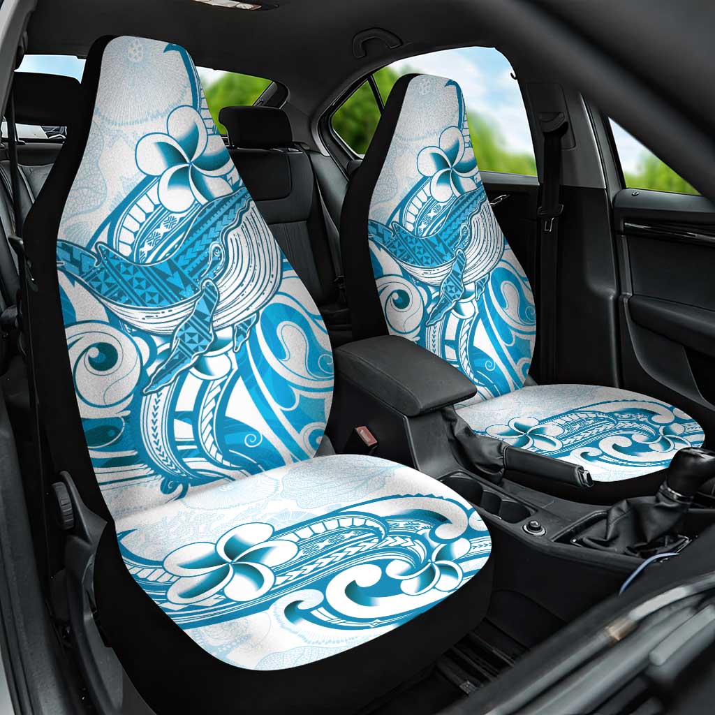 Blue Hawaii Humpback Whale Car Seat Cover Polynesian Tribal Ocean Vibes