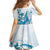 Blue Hawaii Humpback Whale Family Matching Off The Shoulder Long Sleeve Dress and Hawaiian Shirt Polynesian Tribal Ocean Vibes